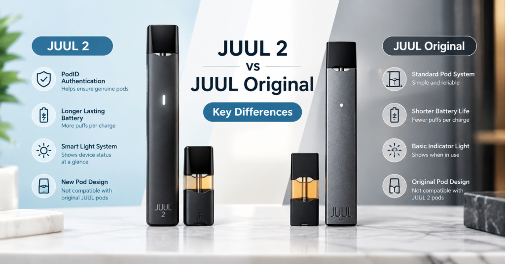 JUUL 2 vs JUUL original difference